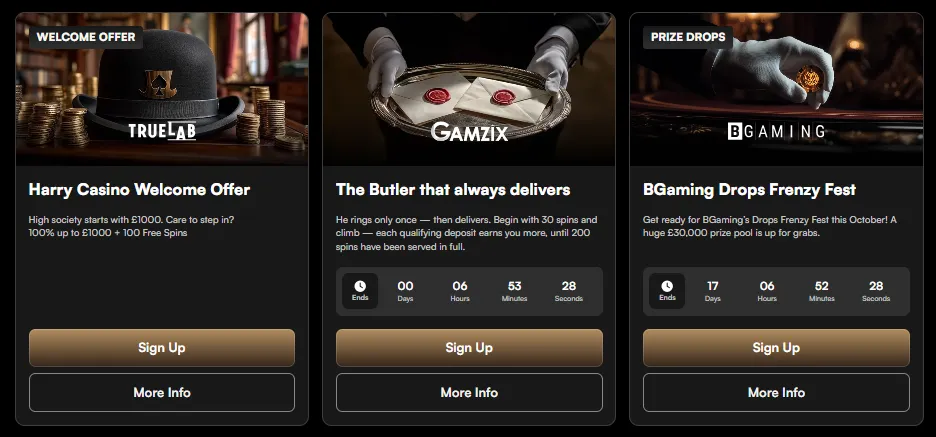 harry casino promotions